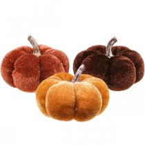 Table decoration autumn decoration pumpkins orange brown Ø6.5cm 9pcs