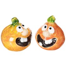 Product Decorative pumpkin figurine as a fun autumn decoration, 6cm, 2 pieces