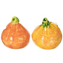 Product Decorative pumpkin figurine as a fun autumn decoration, 6cm, 2 pieces