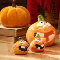 Product Decorative pumpkin figurine as a fun autumn decoration, 6cm, 2 pieces