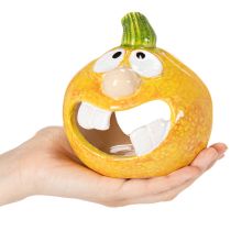 Product Pumpkin decorative figure and tealight holder, funny face, autumn decoration, 12cm, 2 pieces