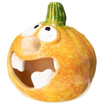 Product Pumpkin decorative figure and tealight holder, funny face, autumn decoration, 12cm, 2 pieces