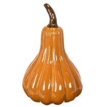 Product Pumpkin-Shaped Ceramic Decoration, 26cm, Warm Orange