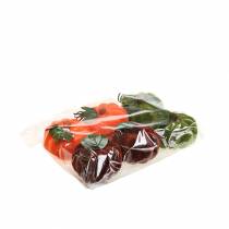 Product Mini Pumpkin flocked Orange, Green, Red Ø9cm 6 pcs