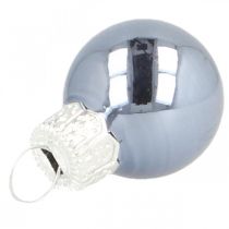 Product Mini Christmas balls glass blue matt/glossy Ø2cm 44 pieces