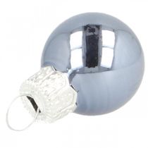 Product Mini Christmas Balls Glass Blue Matt/Shiny Ø2cm 44 pcs