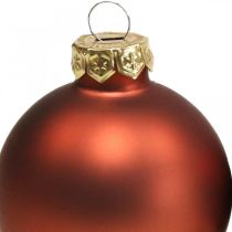 Product Christmas balls glass rust red balls matt/glossy Ø4cm 60p