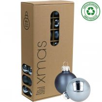 Product Christmas balls glass blue glass ball matt/glossy Ø4cm 60 pieces