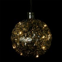 Product Ball plastic silver Ø15cm LED for batteries