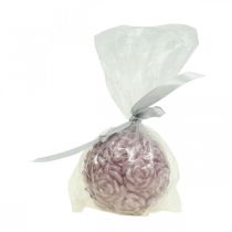 Product Ball candle with rose motif as romantic table decoration