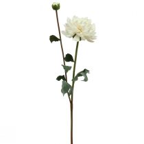 Product Artificial flower Dahlia White Artificial flower with bud H57cm