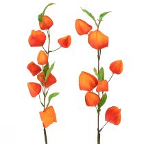 Product Artificial Flower Orange Lantern Flower Physalis Decoration Silk Flowers 93cm 2pcs