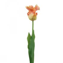 Product Artificial flower, parrot tulip orange, spring flower 63cm