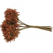 Product Artificial flowers brown decorative flowers in a bunch of 4 pieces