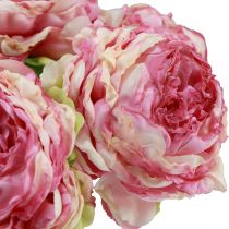 Product Artificial Flowers Decoration Artificial Peonies Pink Antique 27cm 7 Pcs