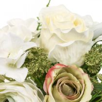 Artificial flowers deco bouquet roses ranunculus hydrangea H23cm