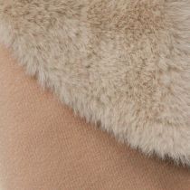 Product Faux fur decorative fur round table runner fur carpet beige Ø38cm