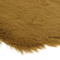 Fur rug decorative brown faux fur rug 55×38cm