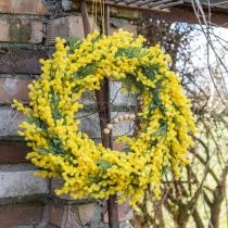 Artificial plant, silver acacia, deco mimosa yellow, 39cm 3pcs