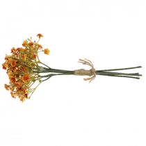 Product Gypsophila artificial flowers gypsum herb orange L30cm 6pcs in bunch