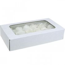 Product Artificial roses cream wax roses decorative roses wax Ø6cm 18 pcs