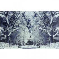 Product LED picture winter landscape park with lanterns LED mural 58x38cm