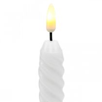 LED candles white timer real wax for battery 25cm 2pcs