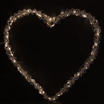 Product LED heart metal decorative light for hanging, warm white, 30 cm