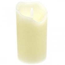 LED Candle Real Wax Cream For Battery With Timer H13cm