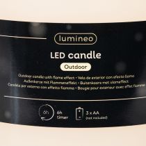 Product Large LED Candle for Battery with Timer Warm White 25cm Plastic
