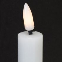 Product LED Candles White Taper Candles Wax Warm White 24.5cm 2 pcs