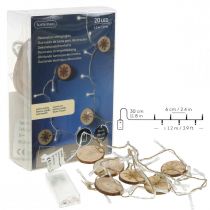 Product LED fairy lights inside Christmas lights wooden discs L120cm