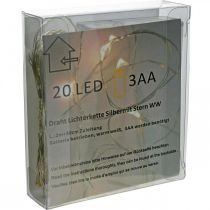 Product LED string lights, 20 bulbs, battery operated, 2m, warm white, 6 pieces