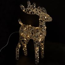 Product LED Reindeer Metal Christmas Decoration Indoor Golden H40cm