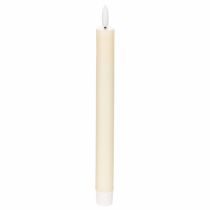 Product LED taper candle in white with warm white light, 24cm, with timer, 2 pieces