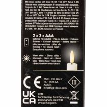 Product ProductNameCream White Real Wax LED Taper Candles, 24 cm, Warm White Light, Six Hour Timer, Set of 2/ProductName
ProductDescription<h2>LED Taper Candles for Indoor Table and Home Decor</h2>
<p>This set contains two cream white LED taper candles made from