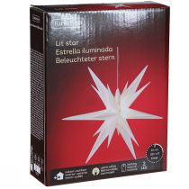 Product LED Star 3D White Timer Battery Outdoor Ø30cm H74cm