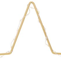 Product Metal Star Table Decoration with 50 LED Lights, Battery-Powered for Indoor Use, 33 cm, Gold
