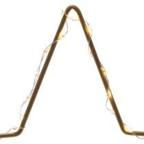 Product Metal Star Table Decoration with 50 LED Lights, Battery-Powered for Indoor Use, 33 cm, Gold