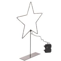 Product LED Star with Battery Box on Stand, Black, 46 cm for Indoor Decoration