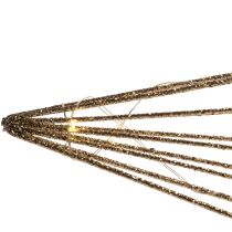 Product LED Wire Hanging Star Decoration, Battery-Powered, 51 cm, Gold, Indoor Use