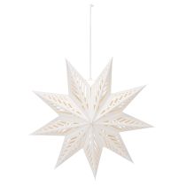 Product LED Hanging Paper Star Decoration, Warm White, 38cm, Indoor Use