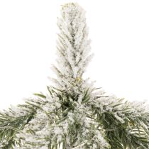 Product 50cm Snow-Dusted Artificial Christmas Tree with Warm White LEDs and Burlap Base for Indoor Use