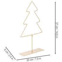Product Metal Christmas Tree Silhouette with 60 Warm White LEDs, 37cm