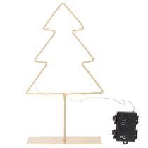 Product Metal Christmas Tree Silhouette with 60 Warm White LEDs, 37cm