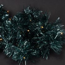 Product Tinsel Christmas Garland with 60 Warm White LEDs and Timer - 3m