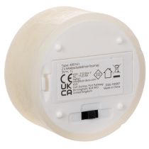 Product LED Tealight Set of 2 with Real Wax, Warm White Flicker Effect, Timer, 7 cm Diameter