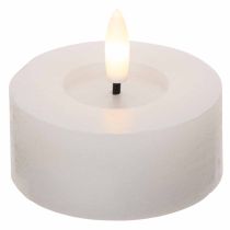Product LED XL Tealight White Real Wax with Timer Warm White 6cm 2pcs
