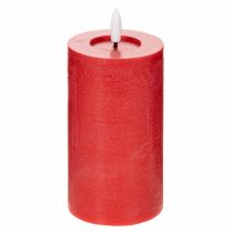 Product Red Real Wax LED Pillar Candle with 6 Hour Timer, 15 cm