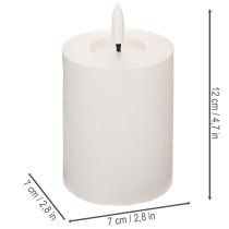 Product LED pillar candle, flickering, with timer, Ø7cm, 12cm